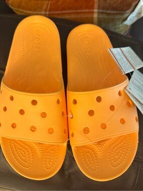 Brand new Tangerine 🍊 Croc slides